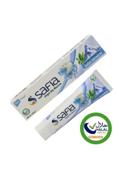 Safia Diş Macunu Yeşilçay + Himalaya Tuzu Komple Helal Sert 100ml