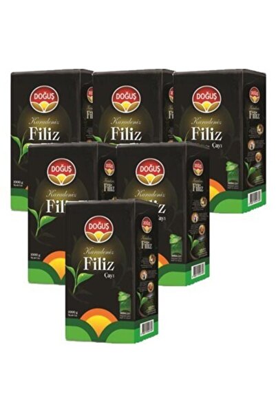Doğuş Karadeniz Siyah Filiz Çayi 1000 Gr X 6 Adet = 6kg ( 2800-3000 Demlik )