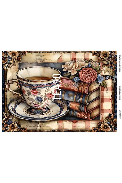 LİNEART Brass Decopage Paper Lineart - La-Tea90