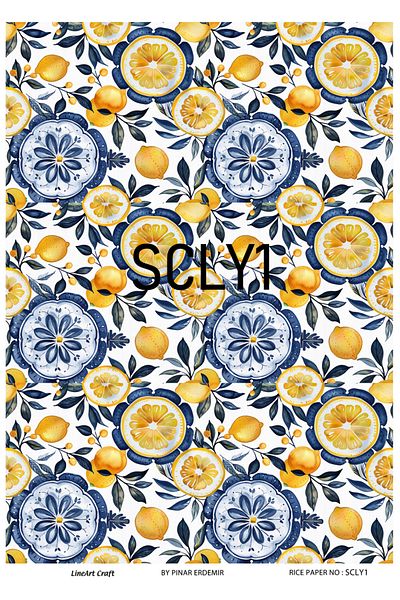 LİNEART Lineart Brass Pattern Decopage Paper - La-Scly1