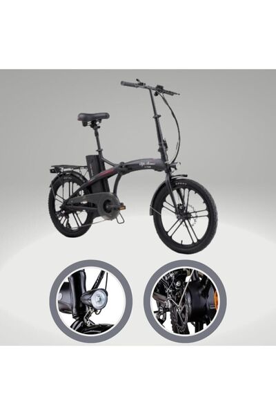 RKS DS10 Pro Alfa Romeo R-1 Katlanabilir İnce Teker Elektrikli Bisiklet (Siyah)