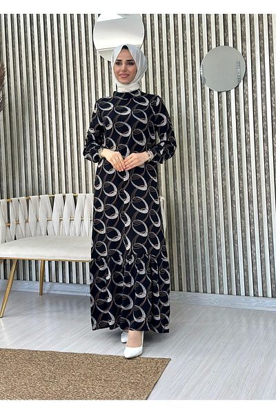 Moda Krash Viscose Patterned Summer Dress
