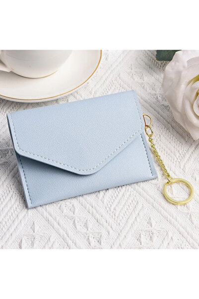 Defnella Double Compartment Credit Card Holder Wallet with Keychain