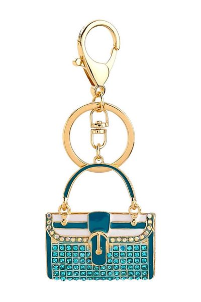 Dünyadan Hediyeler Blue Crystal Stone Bag - Keychain No.2