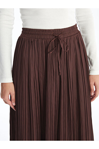 LC Waikiki Szatén női rakott szoknya - LCW elasztikus derék