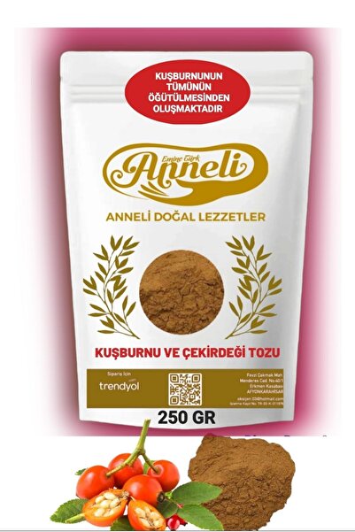 Emine türk anneli 250 gr Kuşburnu Çekirdeği Tozu Yerli Doğal ( Kuşburnunun Ta...