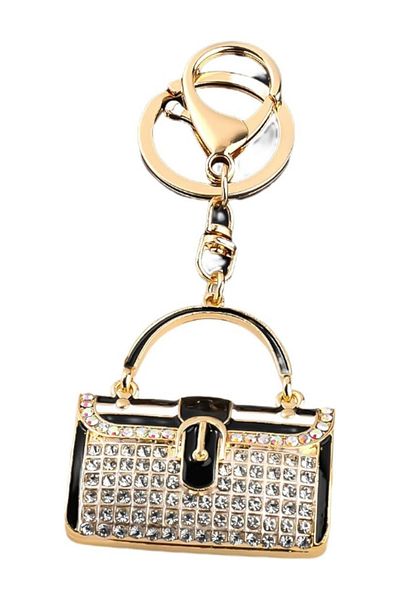Dünyadan Hediyeler Black Crystal Stone Bag - Keychain, No:2