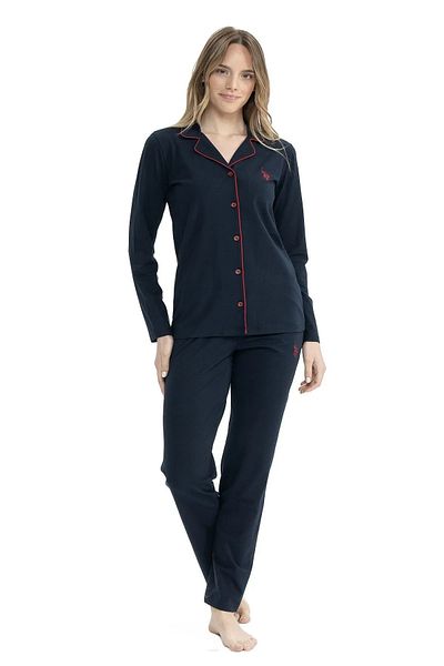 U.S. Polo Assn. Set de pijamale cu plăcuțe lungi pentru femei