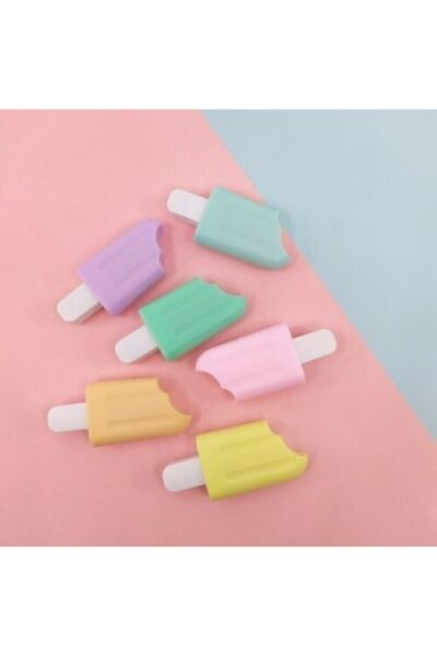 Genel Markalar 6 lı Dondurma Şekilli Fosforlu Kalem Seti