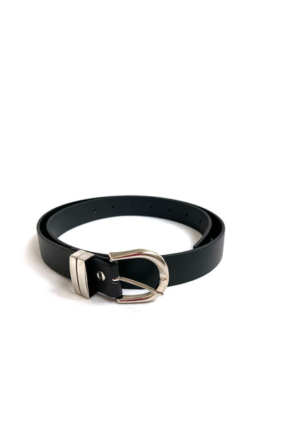 Generic Brand Women's Black Silver Buckle Belt