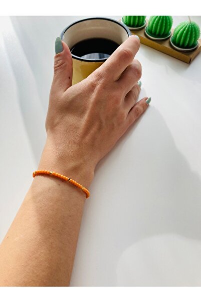 Tupek Store Orange Sand Bead Bracelet