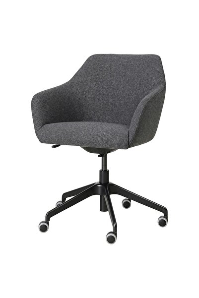 IKEA Sırt Destekli, Dönen Çalışma Sandalyesi, Emniyet Tekerlekli, Yüksekliği Ayarlanabilir,