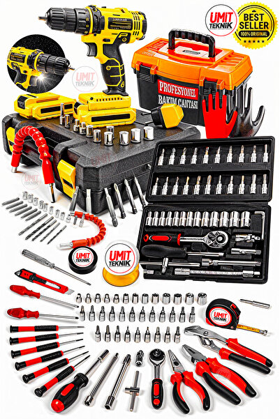 PROXTECH Turbo Serisi 90 Pcs Full Takım Lokma Set Pense Yankeski, Tornavida Set ,3 Metre Full Takım Set