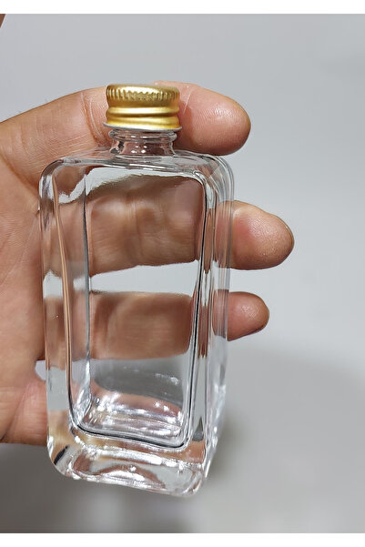 wellLine 50 Cc Kolonya,parfüm Şişesi Hediyelik 10 adet çok amaçlı tıpalı ve gold kapaklı cam boş şişe