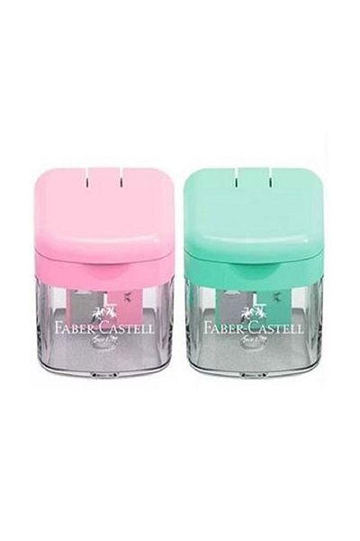 Faber Castell Faber-Castell 2 Pieces Single Compartment Mini Box Pencil Sharpener
