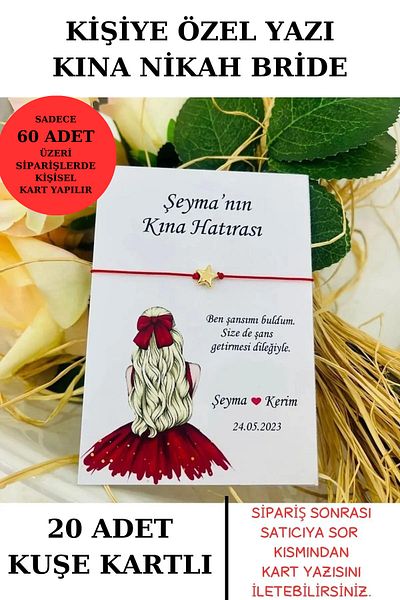 Emtory Home 20 Pieces Red Bracelet with Gold Stars - Henna Souvenir - Henna Gift - Bride Gift - Bride to be