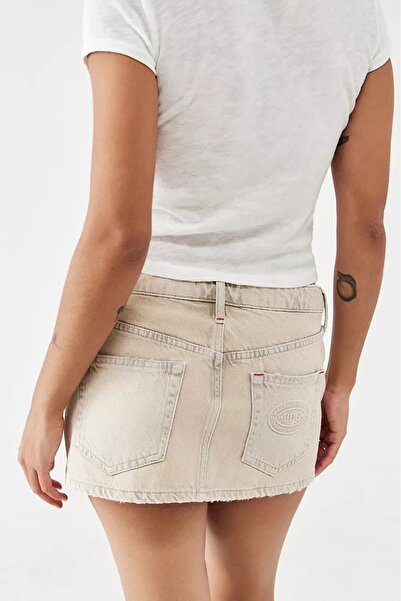 september island Denim Mini Skirt - Stone Color