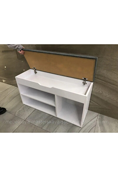 YURKUR MOBİLYA Puflu 3 bölmeli ayakkabılık E-92