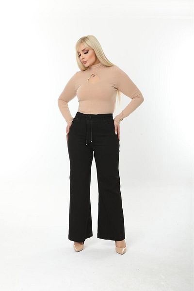 SERRA BÜYÜK BEDEN Wide Leg Elastic Trousers