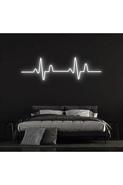 SMİLE CONCEPT Kalp Ritmi -neon Led Dekoratif Duvar Yazısı Tabelası Aydınlatması Gece Lambası Smc-1044