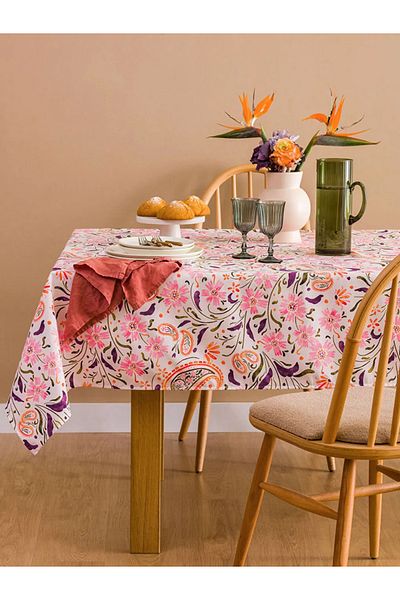 LC Waikiki Lcw Eco 150X200 cm Ecru Tablecloth - Printed