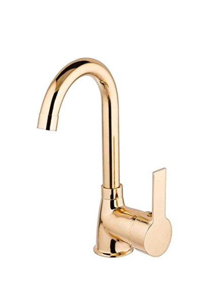 MELEKYAPI Gold Altın Kuğu Lavabo Batarya Aç Kapa