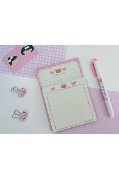 Efsu Just a girl Set Memopad/Notepad/Defter