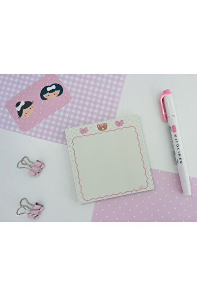 Efsu 10x10cm Just a girl Notluk Memopad/Notepad/Defter