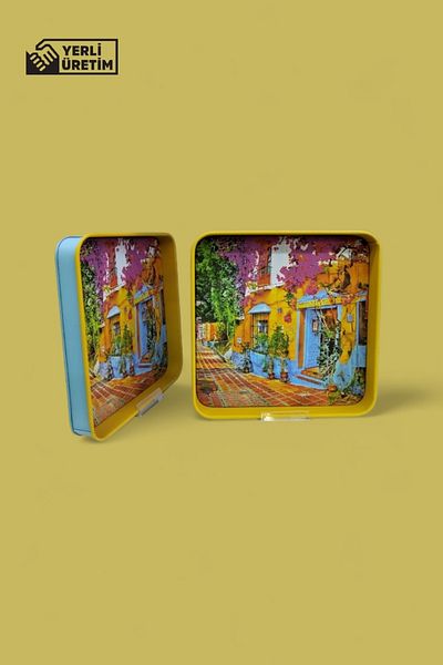 KMS Kumsar Custom Printed Colorful Square Metal Tray