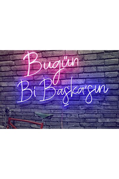 ARYA LİNA DESİGN Bugün Bi Başkasın Yazılı Neon Led 50 CM