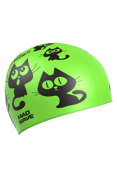 Mad Wave Cats Silicone Kids Bonnet - Comfortable and Durable