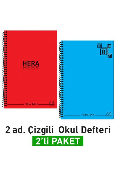 Etika A4 School Notebook - 144 Sheets (72 Sheets), Spiral, Lined (Pack of 2)