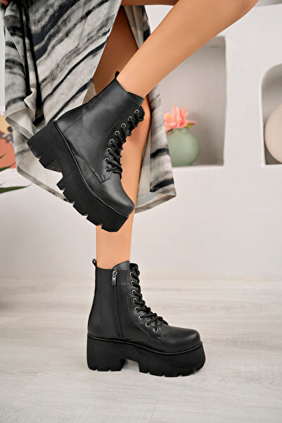 Marka Kadın Yüksek Tabanlı Bağcıklı Bot ALD2000-B102