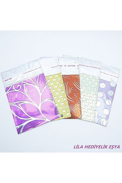 LilaHediyelikEşya Подаръчна торбичка с метализирано тиксо 7x9 cm - опаковка от 500 бр