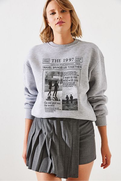 Bianco Lucci 1997 Printed Women's Sweatshirt - Three Thread Raster Mbhs009 60601009