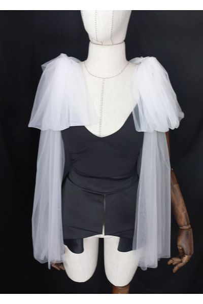 es moda shop Maria White Tulle Sleeve - Detachable Colossal