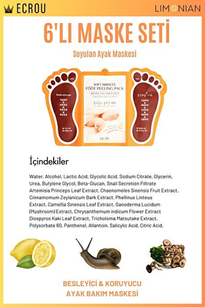 Mjcare Soyulan Ayak Peeling Maskesi 6 Lı