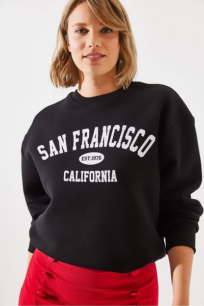 Bianco Lucci Dámská mikina San Francisco Printed Raised – Mbhs006 60601006
