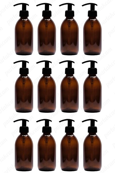 250ml Amber Brown Glass Bottle Liquid Soap, Cologne, Detergent 12 Pieces Suitable for Liquids