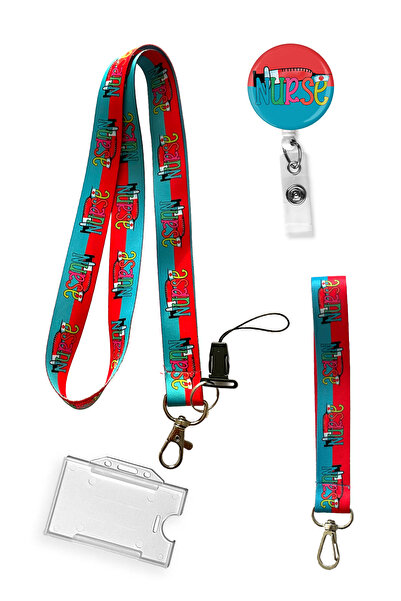 StormiStoretr Hemşire Limited 4 lü Set Boyun ipi Anahtarlık Yoyo Yaka Kartlığı
