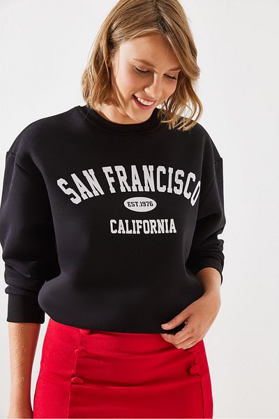 Bianco Lucci Dámská mikina San Francisco Printed Raised – Mbhs006 60601006