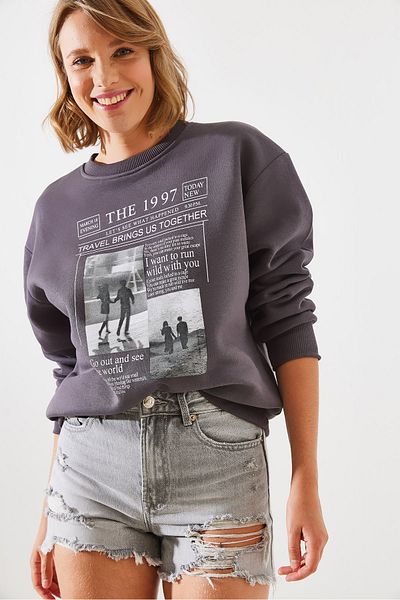 Bianco Lucci 1997 Printed Women's Sweatshirt - Three Thread Raster Mbhs009 60601009