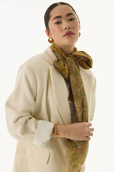 FENZA SCARF Gemma Daisy Pattern Cotton Shawl