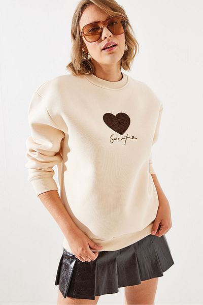 Bianco Lucci Γυναικείο φούτερ Three Thread - Raster, In Love MBHS008 60601008