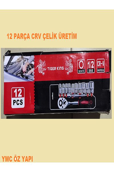 TIGER KINGIN Tiger King 12 Pieces - Circirli 1/2 Socket Set, Crv Steel Production in Box