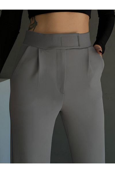 Balta Collection High Waist Lycra Women's Palazzo Pants - Comfortable Fit with Stretchy Velcro Closure and Pleats