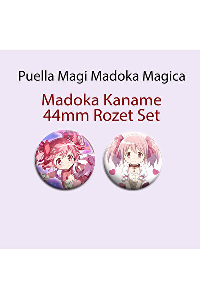 Akumastik Madoka Magica Madoka Kaname 2Lİ 44MM Çanta Süsü Rozet