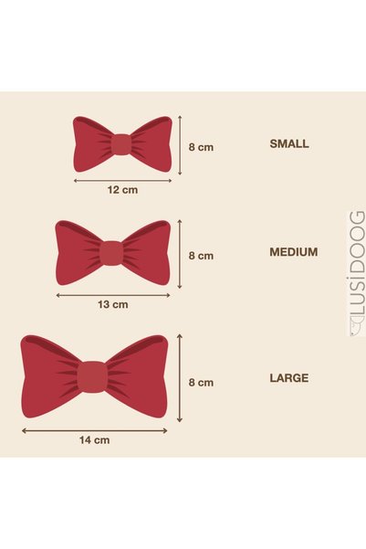LUSİ-DOOG Red Velvet Female Dog Bow Tie - Bow Tie Only, Collar Not Included