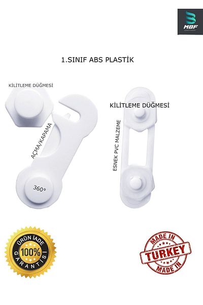 Baby World 5 Pieces with Latch and Mini Multi-Purpose Cabinet Drawer White Goods Protective Child Lock