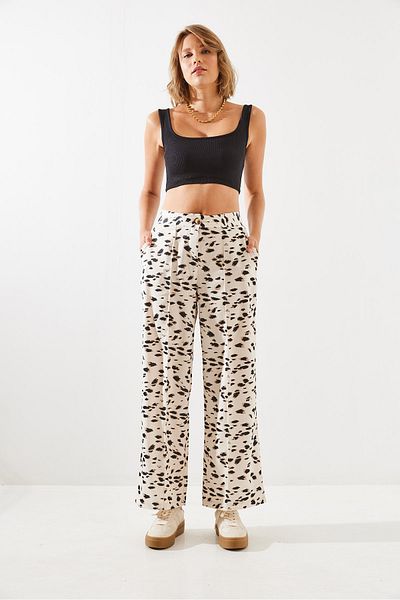 Bianco Lucci Damenhose aus Satin mit Leopardenmuster – MBMS006 60501006
